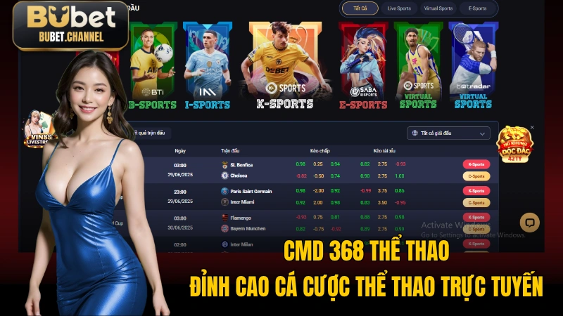 CMD 368 Thể Thao - Đỉnh Cao Cá Cược Thể Thao Trực Tuyến