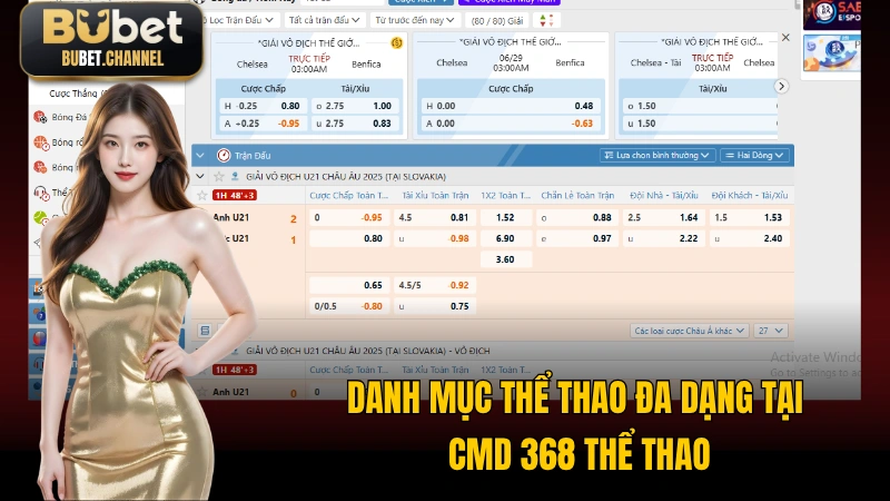 Danh mục thể thao đa dạng tại CMD 368 Thể Thao