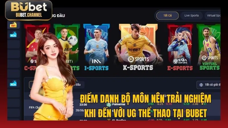 TOP bộ môn được ưa thích nhất tại UG thể thao